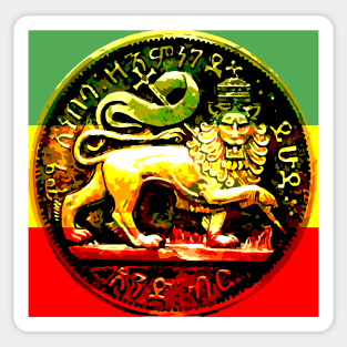 Jah Rastafari Ancient Lion of Judah Design Sticker